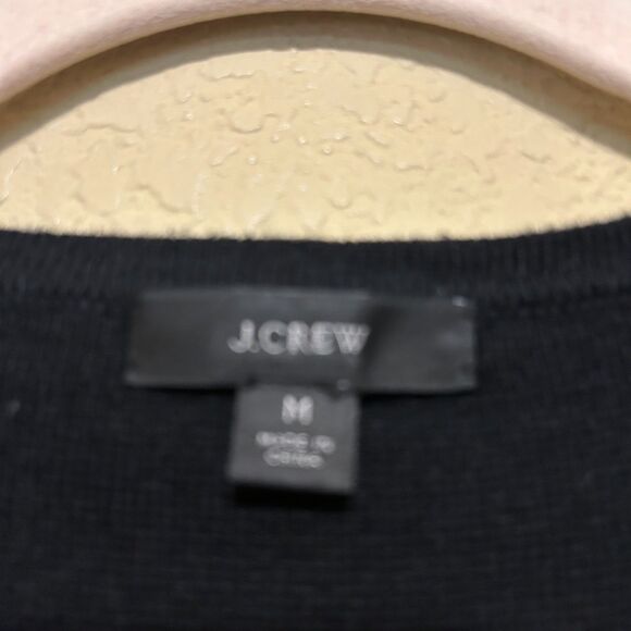 J. Crew Juliette Collarless Sweater Blazer Womens Medium Black Wool Blend - Picture 5 of 7